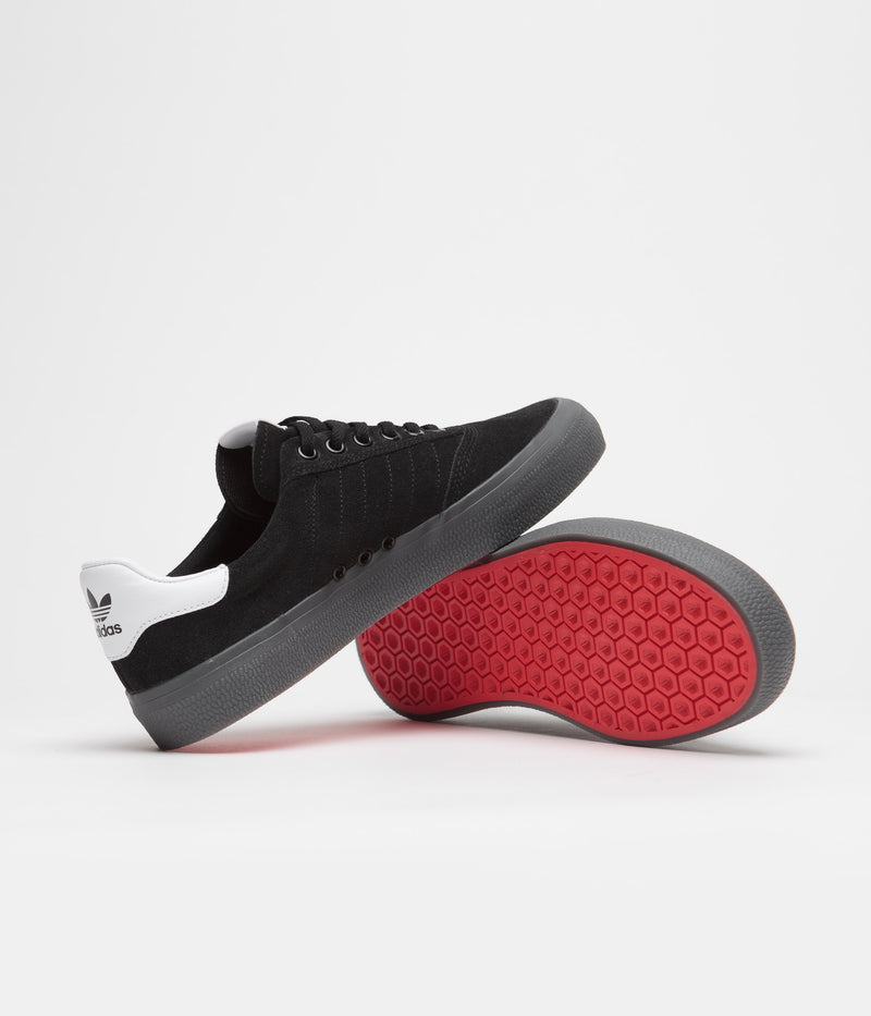Adidas 3MC Shoes in Core Black and FTWR White / Better Scarlet