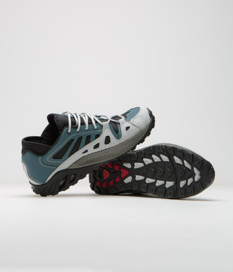 Nike ACG Air Exploraid Shoes in Ash Green and Varsity Red and Black - Neutral Grey