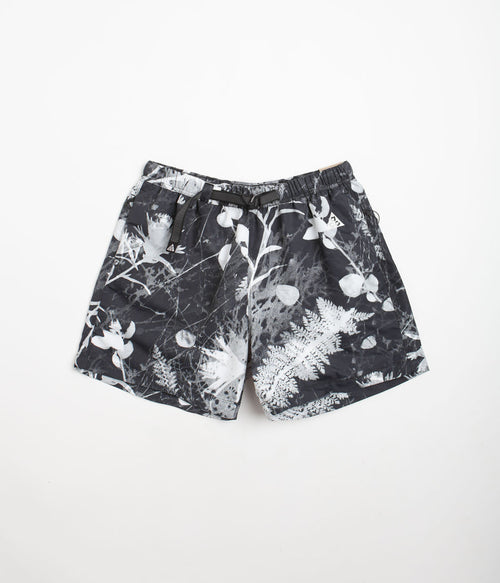 Nike ACG All Over Print Trail Shorts in Black and Anthracite / Summit White