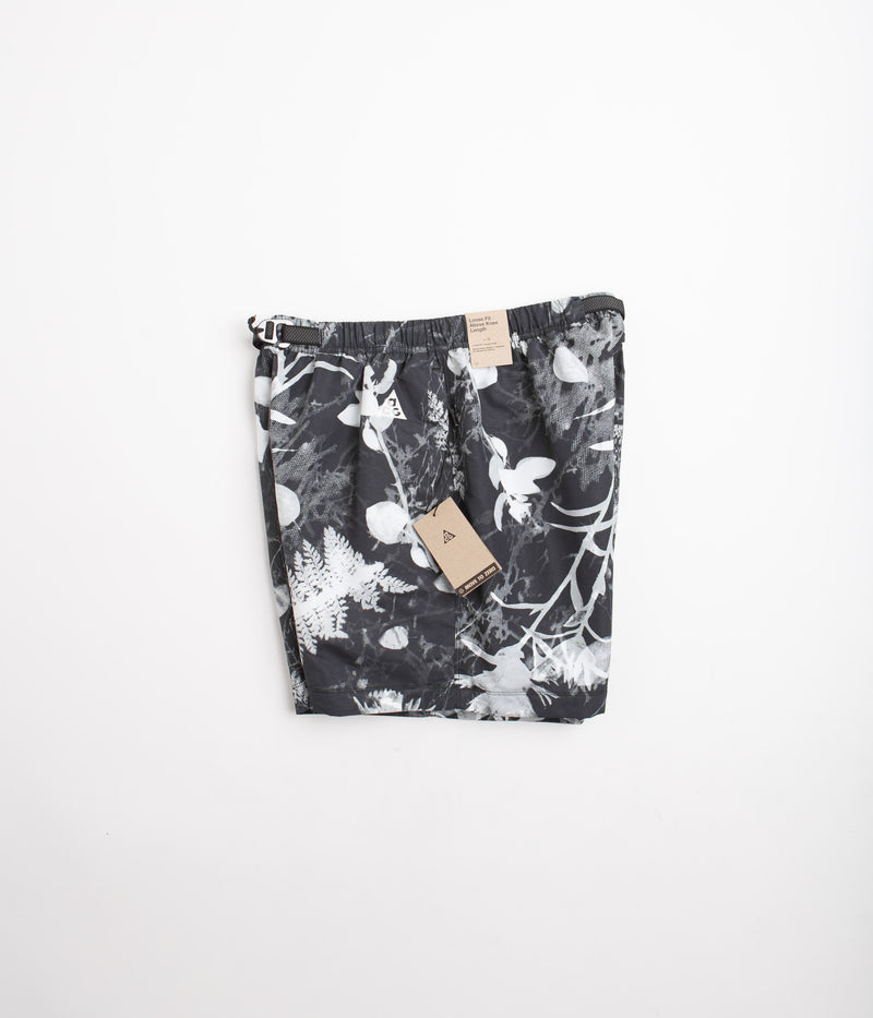 Nike ACG All Over Print Trail Shorts in Black and Anthracite / Summit White