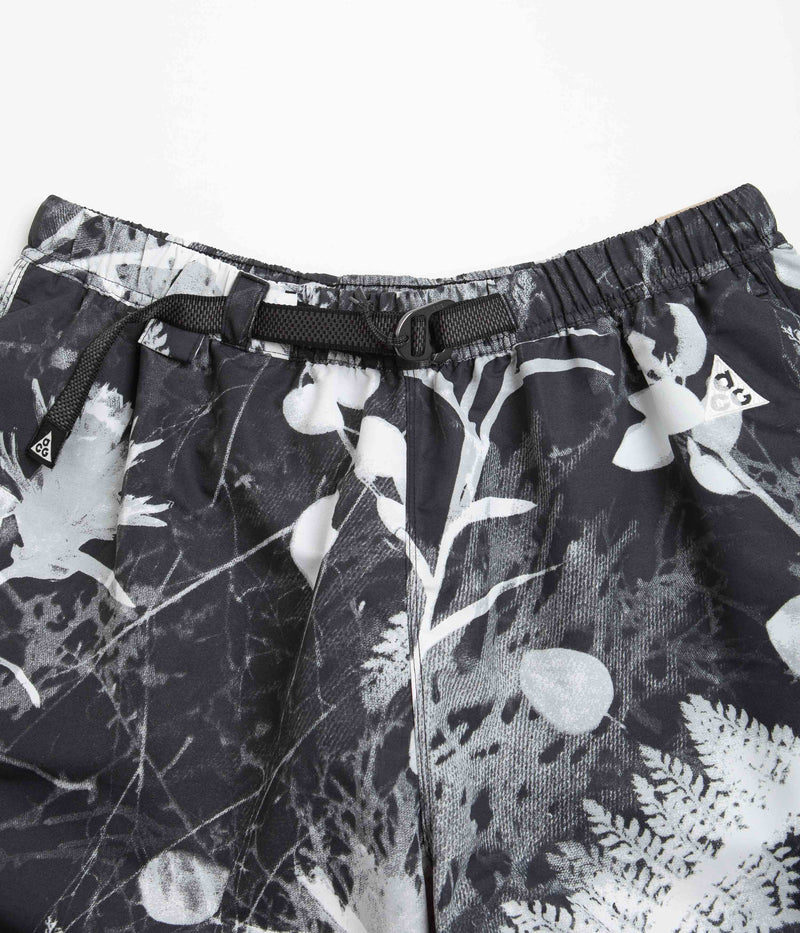 Nike ACG All Over Print Trail Shorts in Black and Anthracite / Summit White