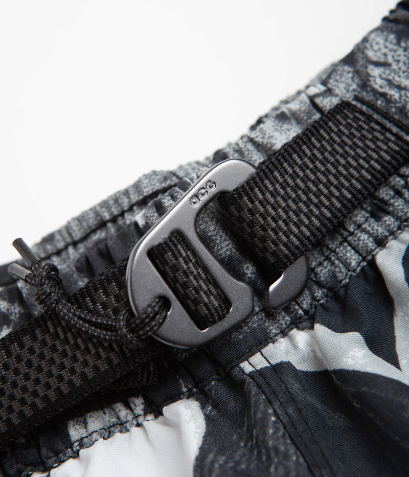 Nike ACG All Over Print Trail Shorts in Black and Anthracite / Summit White