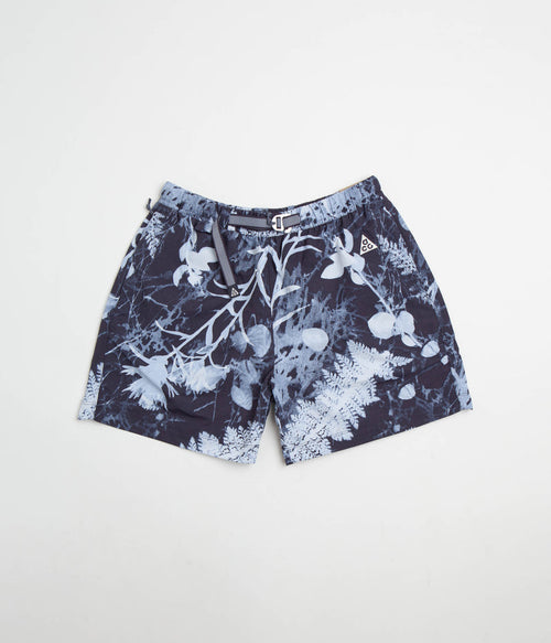 Nike ACG All Over Print Trail Shorts in Gridiron and Cobalt Bliss / Summit White
