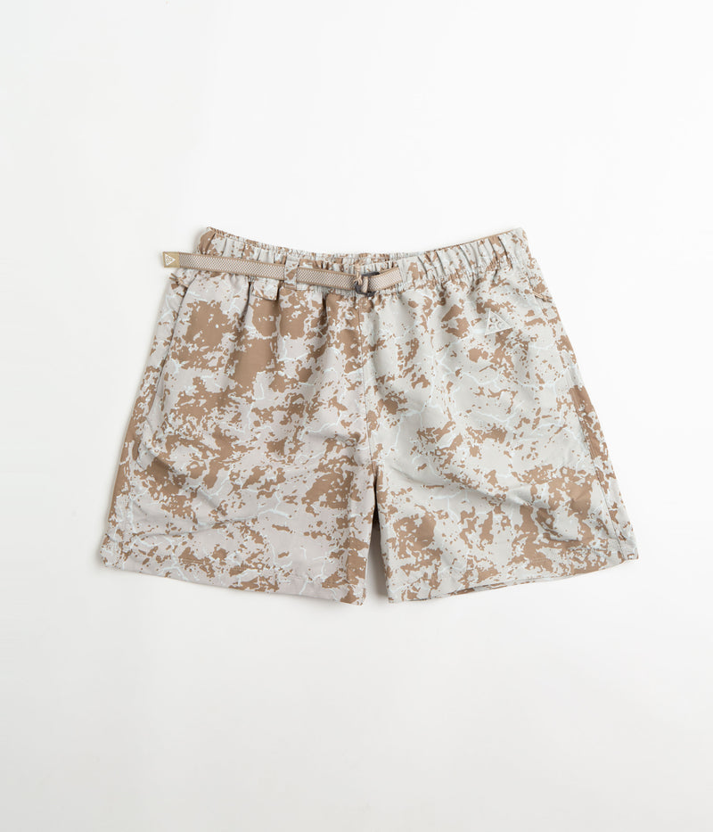 Nike ACG AOP Trail Shorts in Light Iron Ore and Summit White