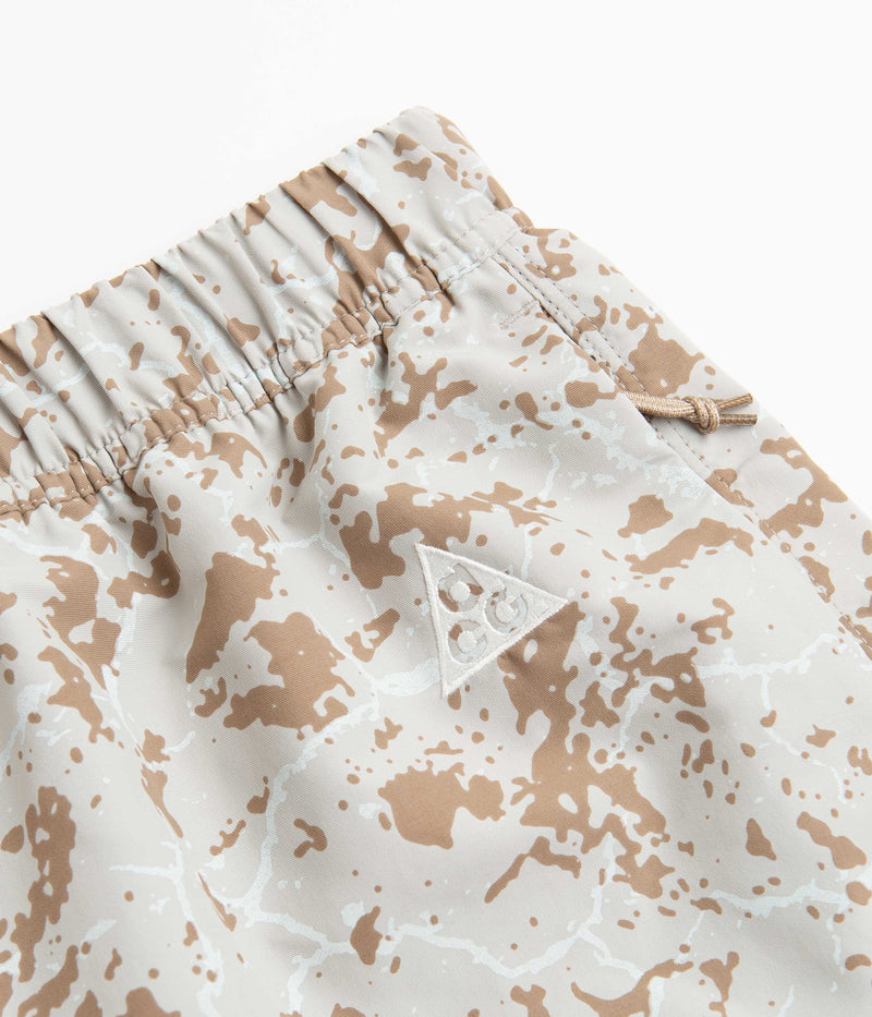 Nike ACG AOP Trail Shorts in Light Iron Ore and Summit White