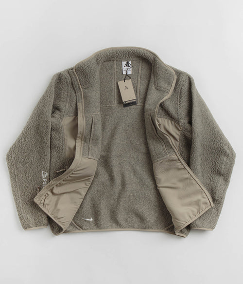 Nike ACG Arctic Wolf Full Zip Fleece in Khaki and Light Iron Ore / Summit White