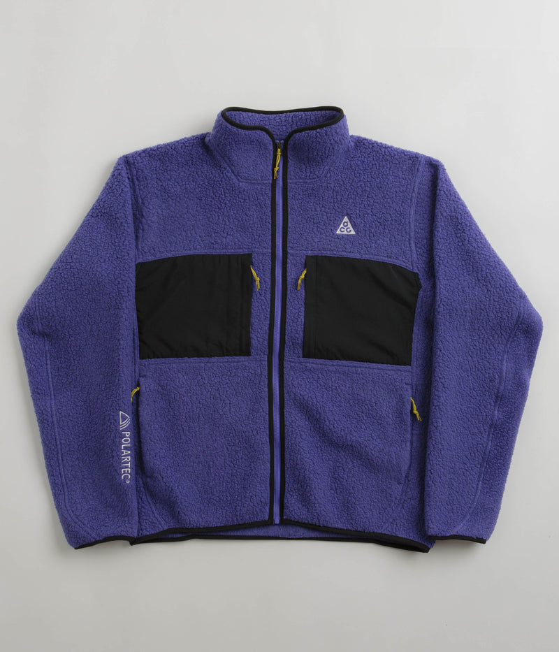 Nike ACG Arctic Wolf Full Zip Fleece in Persian Violet and Black / Summit White