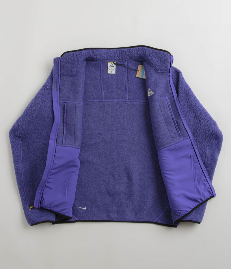 Nike ACG Arctic Wolf Full Zip Fleece in Persian Violet and Black / Summit White
