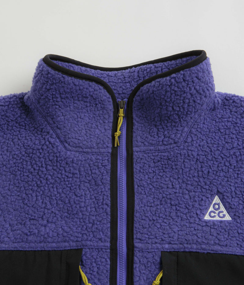 Nike ACG Arctic Wolf Full Zip Fleece in Persian Violet and Black / Summit White