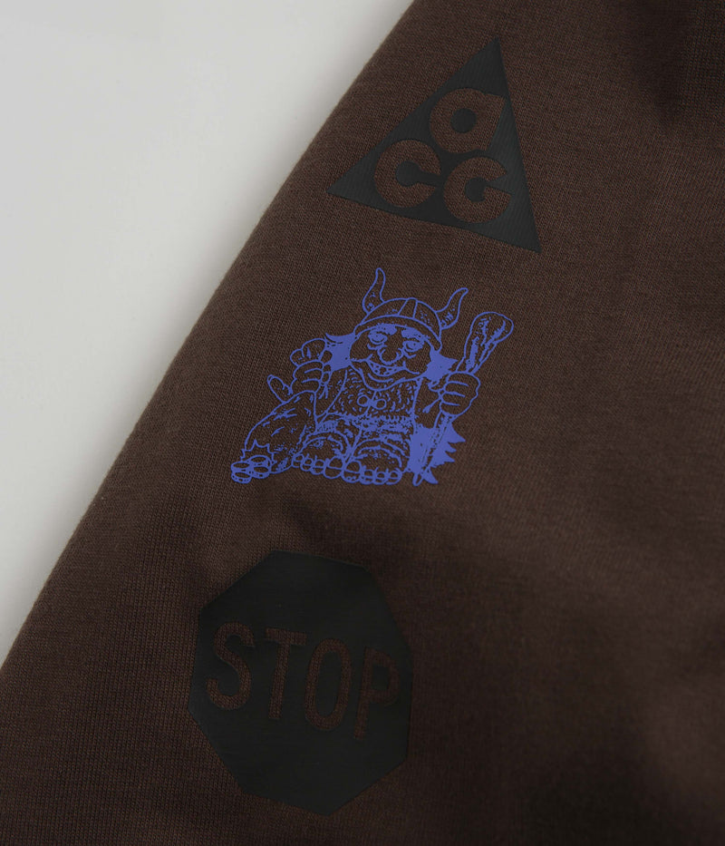 Nike ACG Bridge of Gods Long Sleeve T-Shirt in Baroque Brown