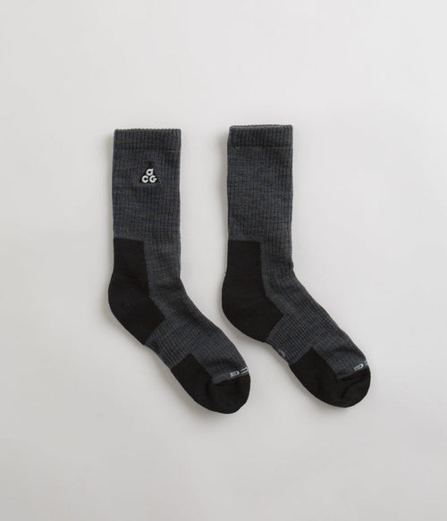 Nike ACG Everyday Cushioned Crew Socks in Anthracite and Volt / Black / Summit White