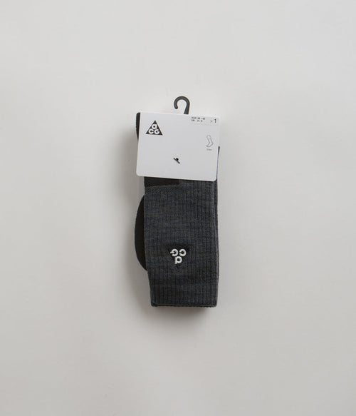 Nike ACG Everyday Cushioned Crew Socks in Anthracite and Volt / Black / Summit White