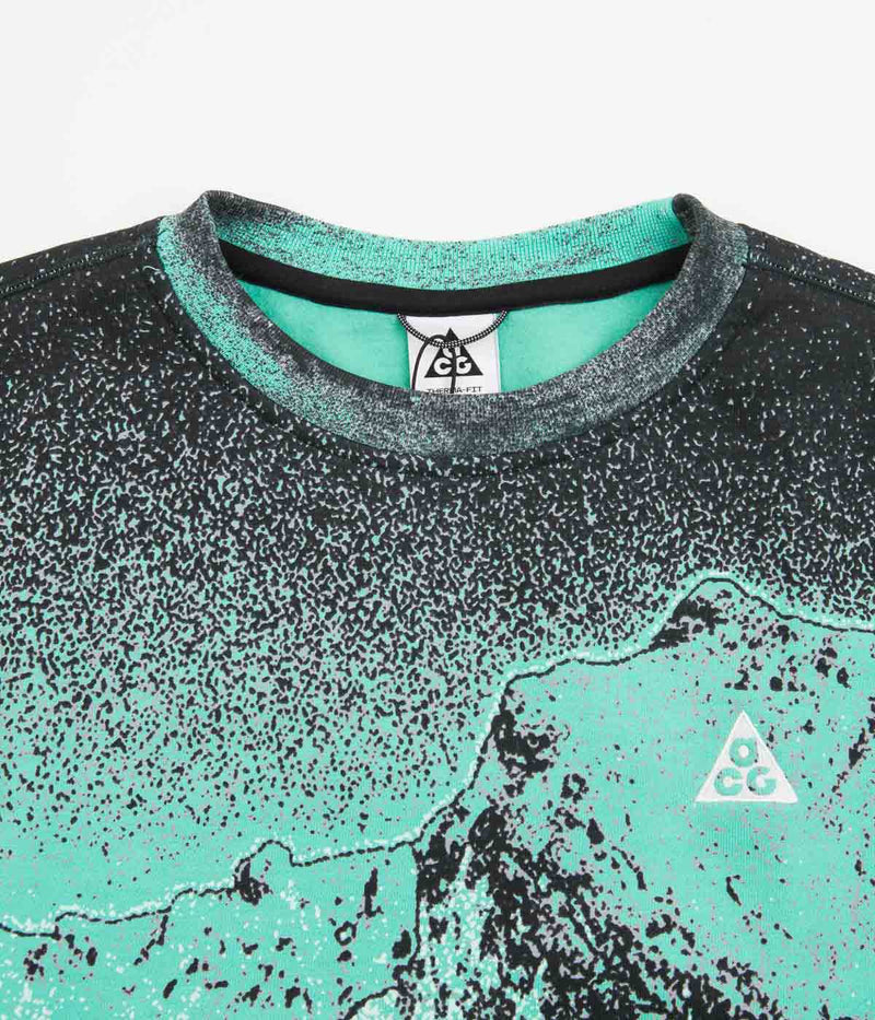 Nike ACG Fleece Crewneck Sweatshirt in Light Menta and Summit White