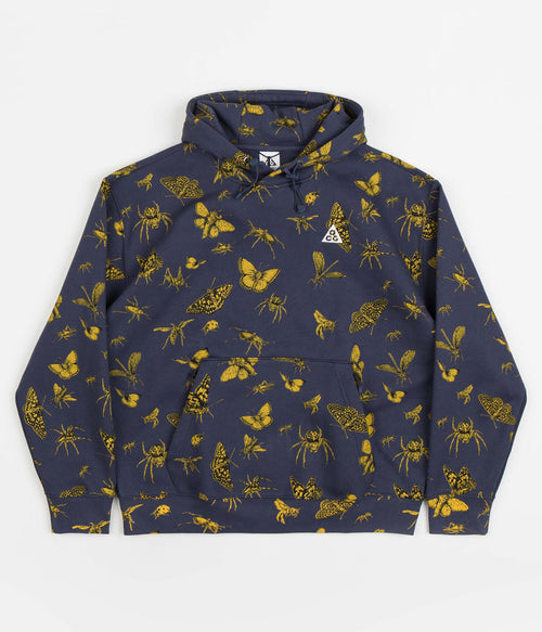 Nike ACG GFX Hoodie in Thunder Blue and Black / Summit White