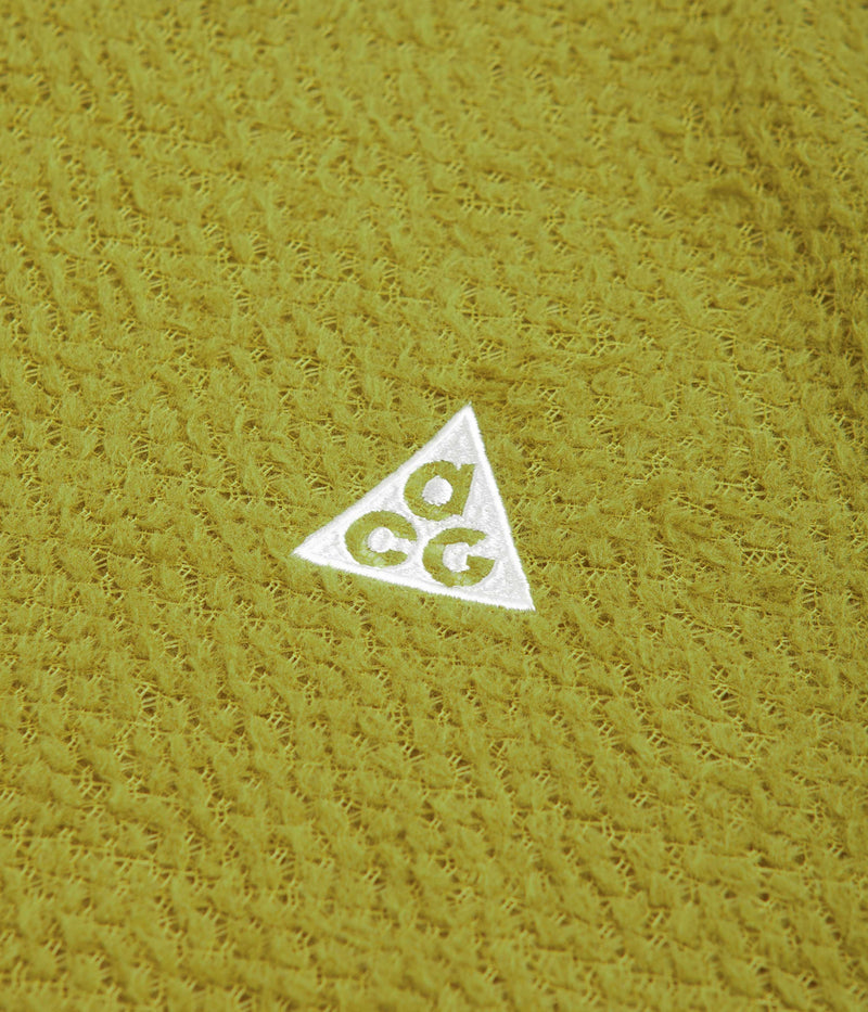 Nike ACG Lichen Caps Hoodie in Moss and Speed Yellow / Summit White