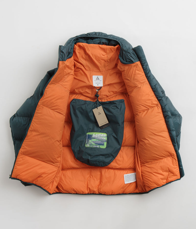 Nike ACG Lunar Lake Puffer Jacket in Deep Jungle and Summit White