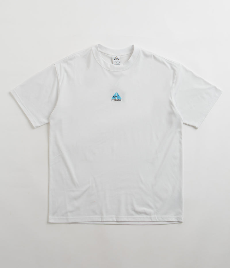 Nike ACG Lungs T-Shirt in Summit White and Aquarius Blue