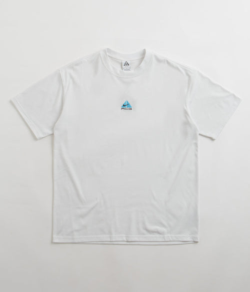Nike ACG Lungs T-Shirt in Summit White and Aquarius Blue