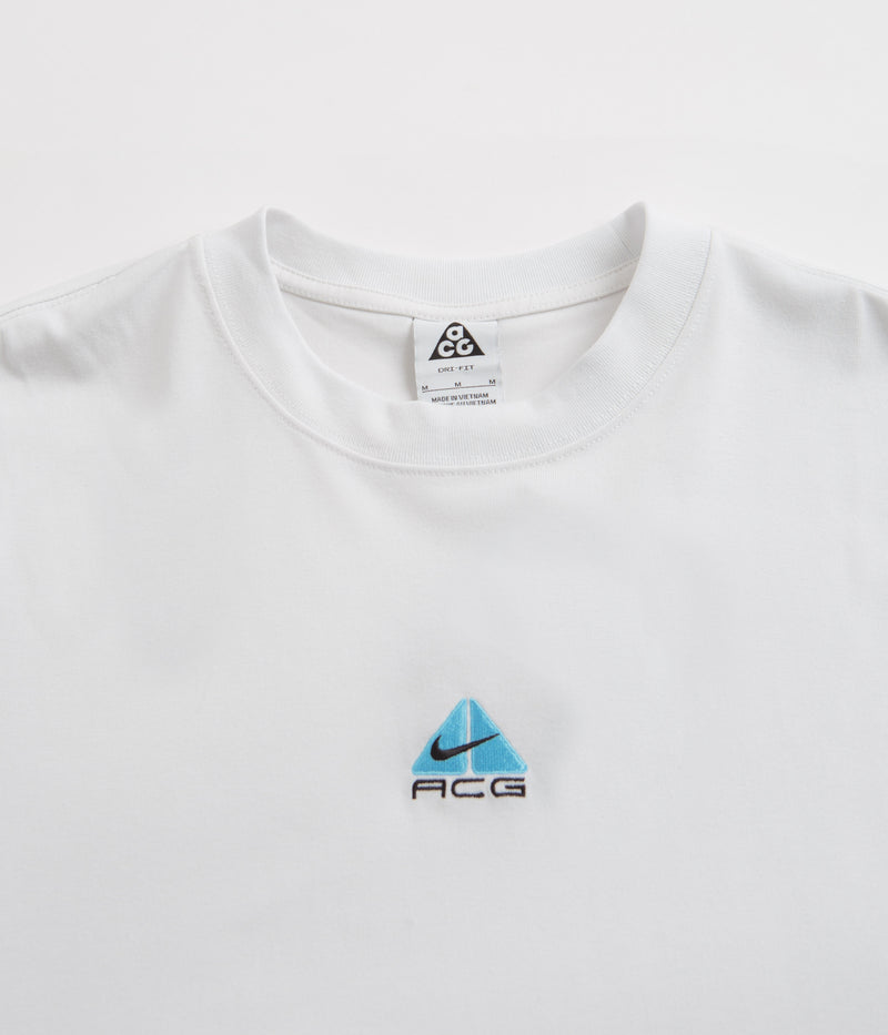 Nike ACG Lungs T-Shirt in Summit White and Aquarius Blue