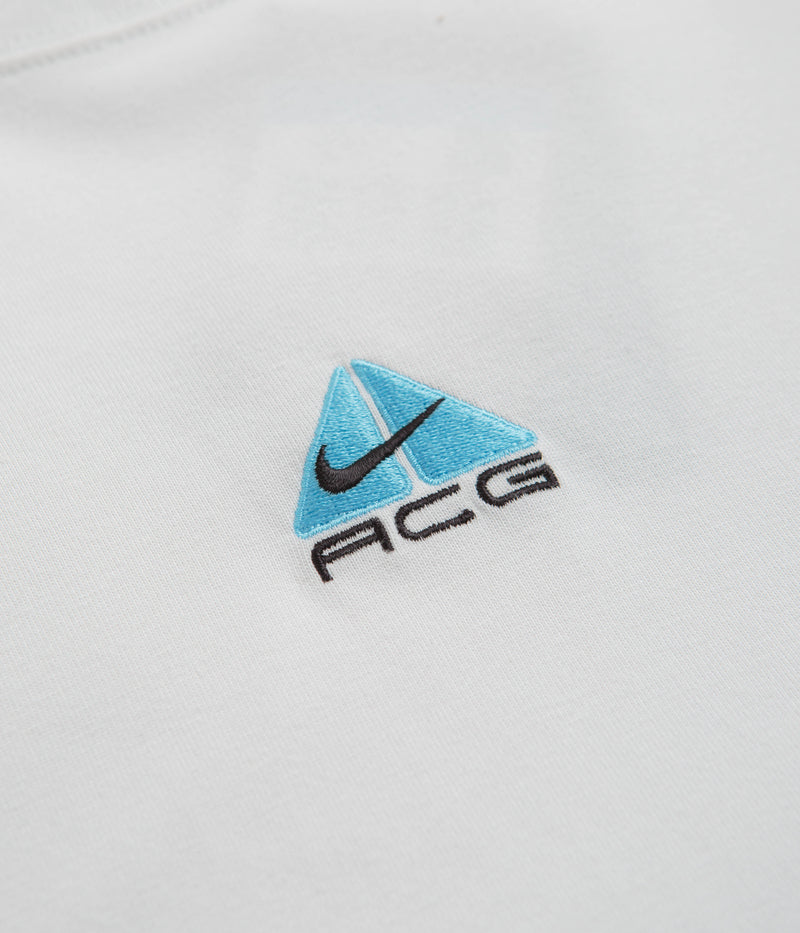 Nike ACG Lungs T-Shirt in Summit White and Aquarius Blue