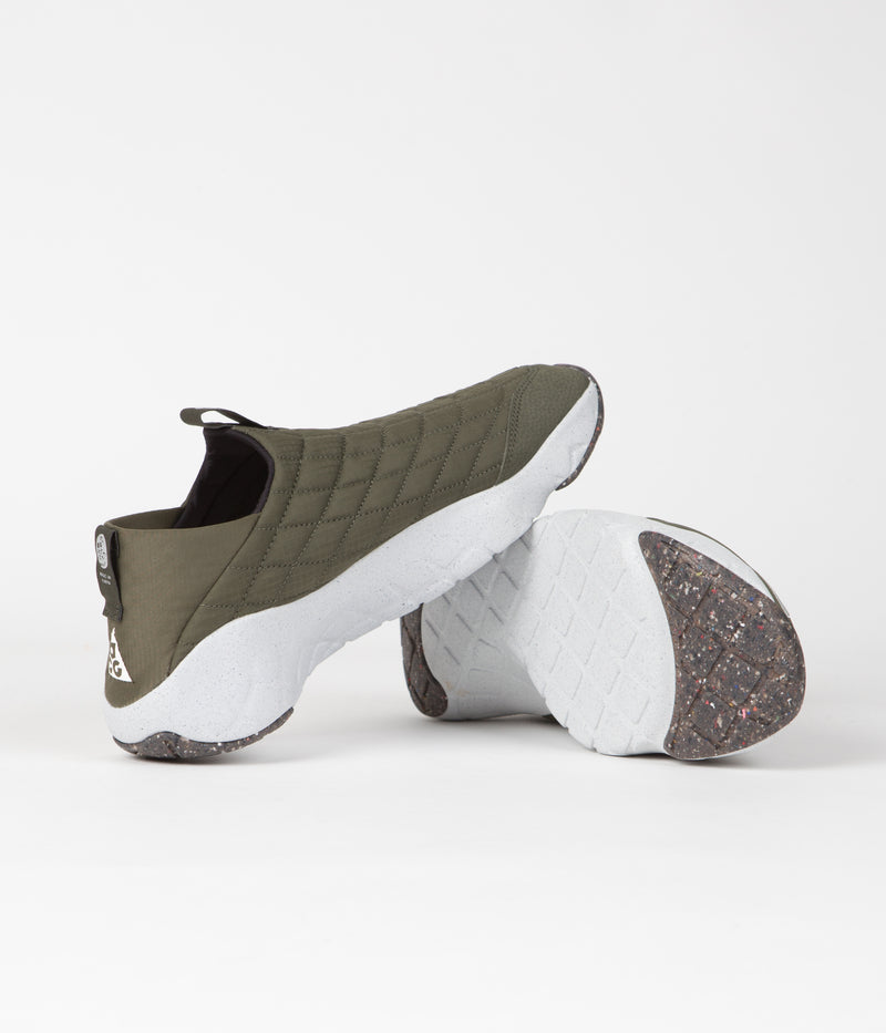 Nike ACG Moc 3.5 Shoes in Cargo Khaki and Summit White and Cargo Khaki