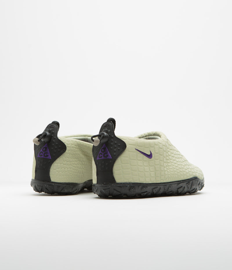 Nike ACG Moc Premium Shoes in Olive Aura and Field Purple and Olive Aura - Black