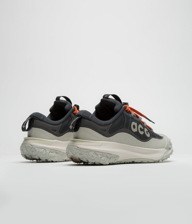 Nike ACG Mountain Fly 2 Low GTX Shoes in Dark Smoke Grey and Khaki and Light Orewood Brown