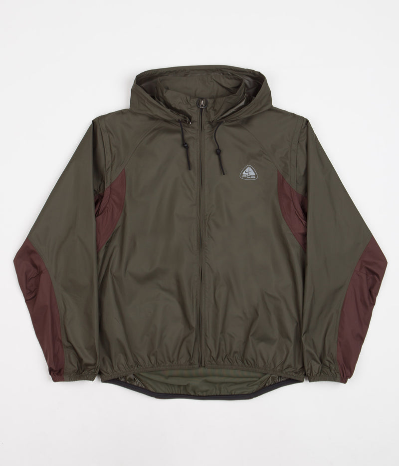 Nike ACG Oregon Series Micro Shell Jacket in Cargo Khaki and Earth / Black / Wolf Grey