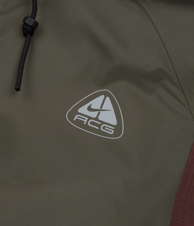 Nike ACG Oregon Series Micro Shell Jacket in Cargo Khaki and Earth / Black / Wolf Grey