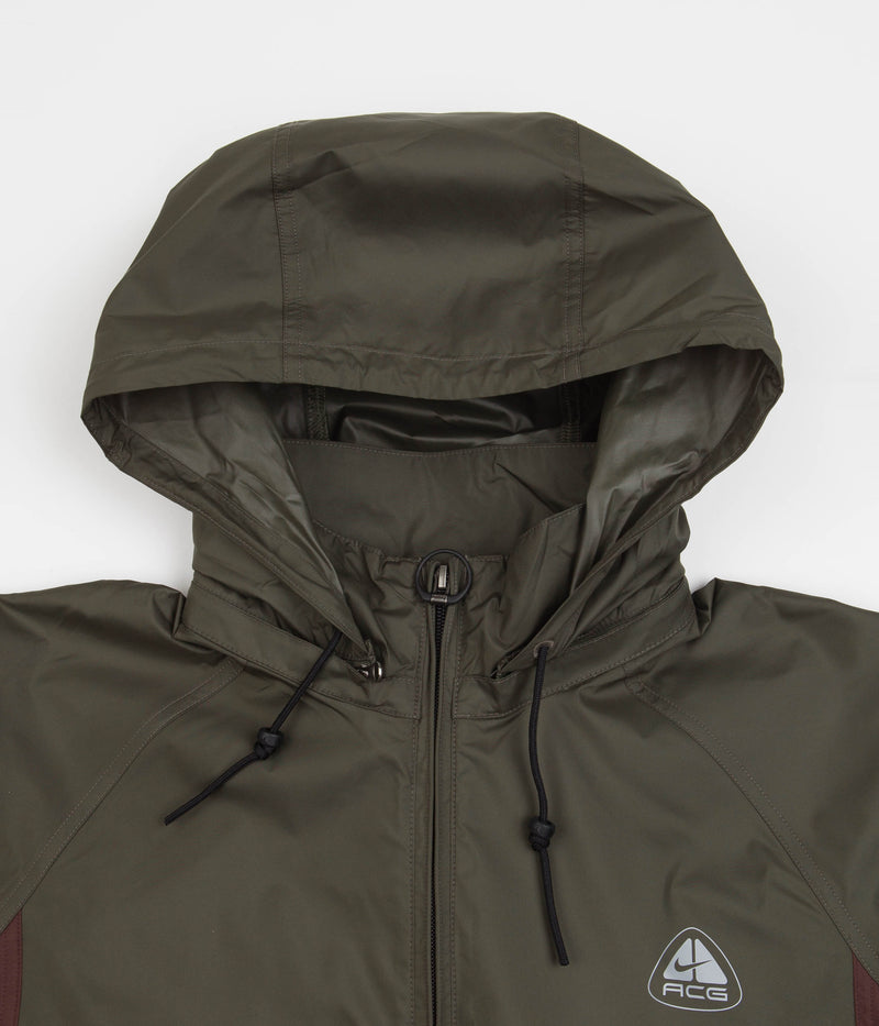 Nike ACG Oregon Series Micro Shell Jacket in Cargo Khaki and Earth / Black / Wolf Grey