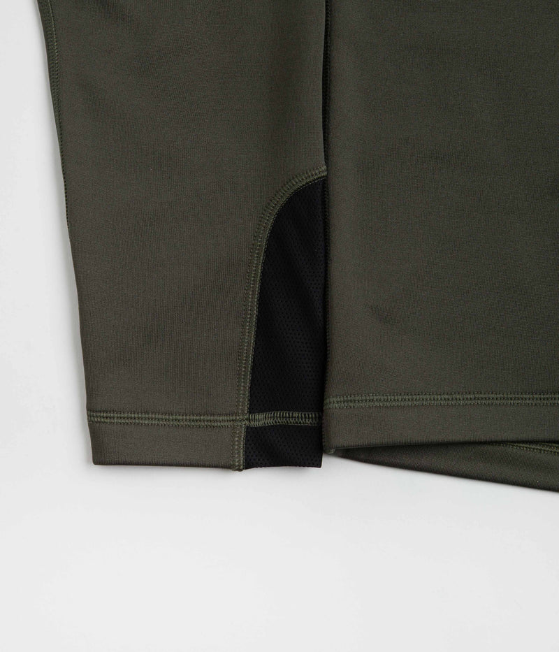 Nike ACG Oregon Series Polartec Zip Sweatshirt in Cargo Khaki and Black / Wolf Grey