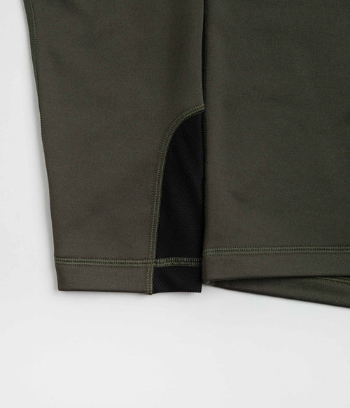 Nike ACG Oregon Series Polartec Zip Sweatshirt in Cargo Khaki and Black / Wolf Grey
