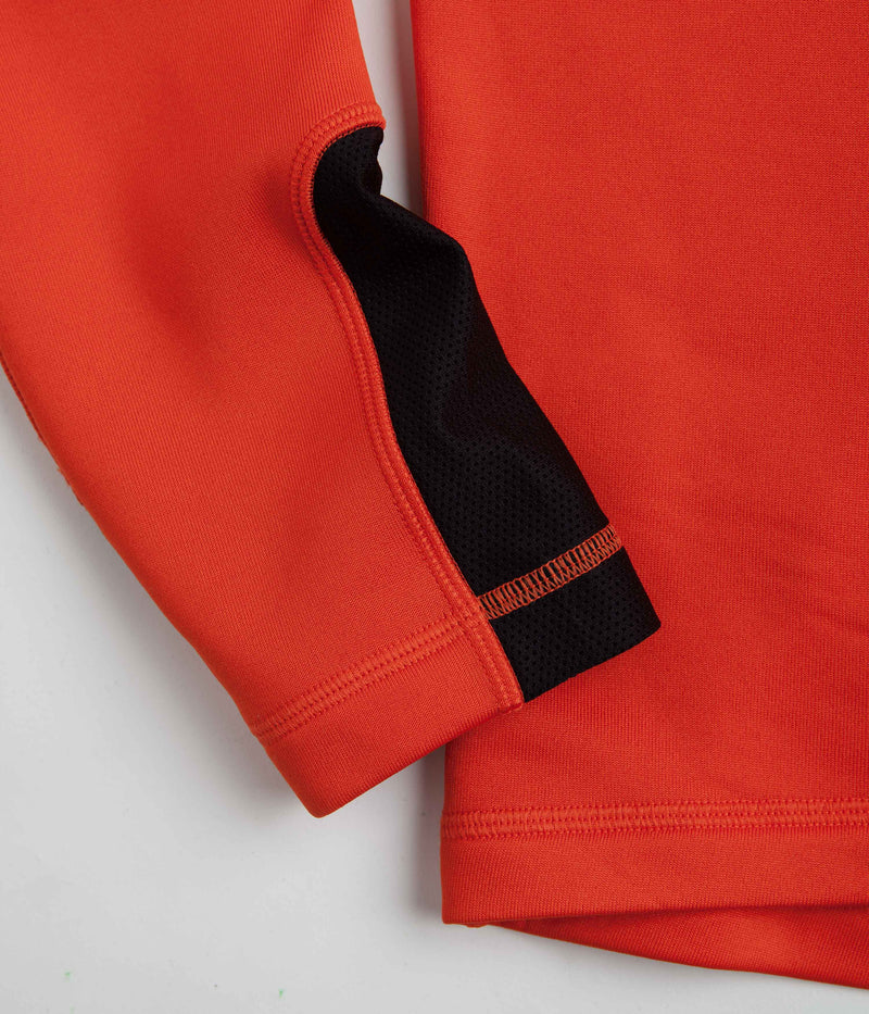 Nike ACG Oregon Series Polartec Zip Sweatshirt in Picante Red and Black / Wolf Grey