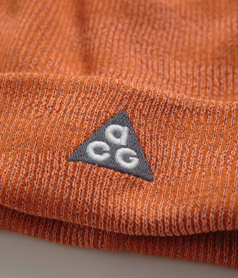 Nike ACG Peak Beanie in Campfire Orange and Total Orange