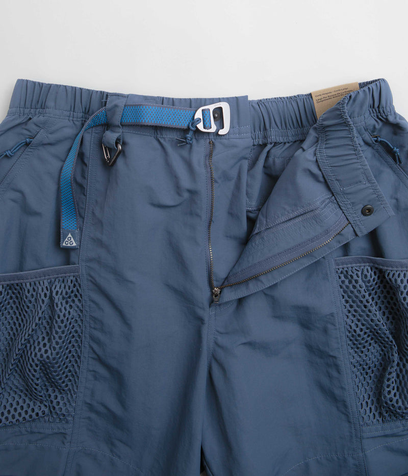 Nike ACG Snowgrass Cargo Shorts in Diffused Blue and Summit White