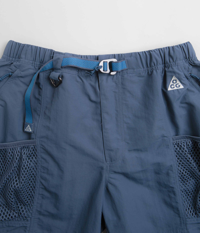 Nike ACG Snowgrass Cargo Shorts in Diffused Blue and Summit White
