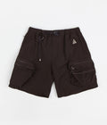 Nike ACG Snowgrass Cargo Shorts in Velvet Brown and Black / Sanddrift
