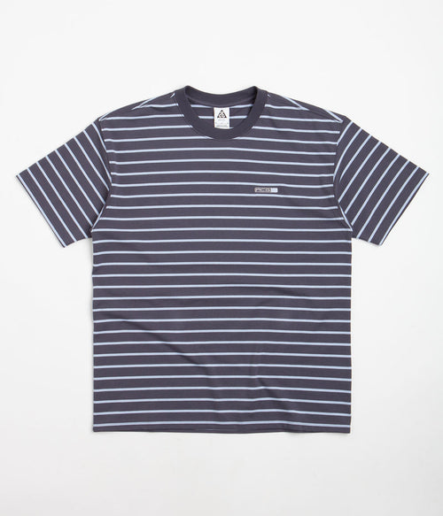 Nike ACG Stripe T-Shirt in Gridiron and Cobalt Bliss / Summit White