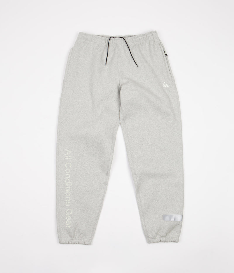 Nike ACG Therma-FIT Airora Fleece Pants in Grey Heather and Black / Light Smoke Grey