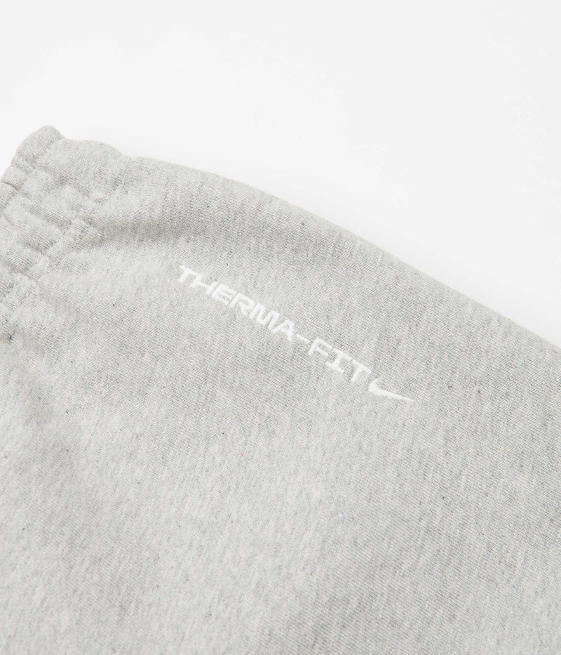 Nike ACG Therma-FIT Airora Fleece Pants in Grey Heather and Black / Light Smoke Grey