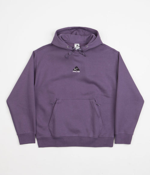 Nike ACG Therma-FIT Fleece Hoodie in Canyon Purple and Amethyst Wave / Summit White