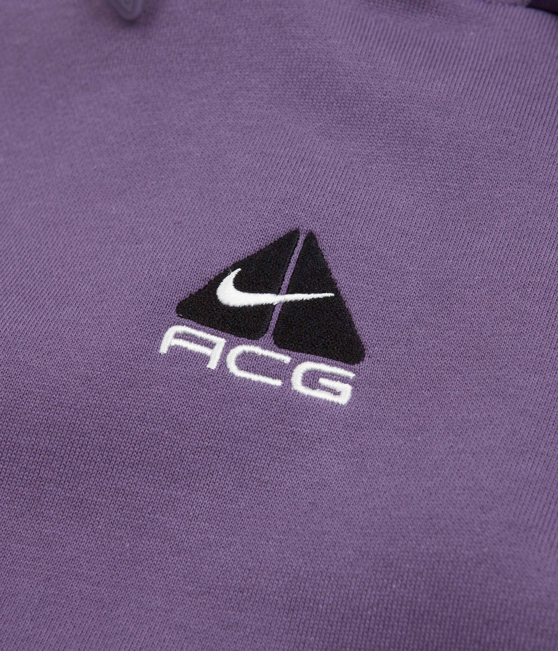Nike ACG Therma-FIT Fleece Hoodie in Canyon Purple and Amethyst Wave / Summit White