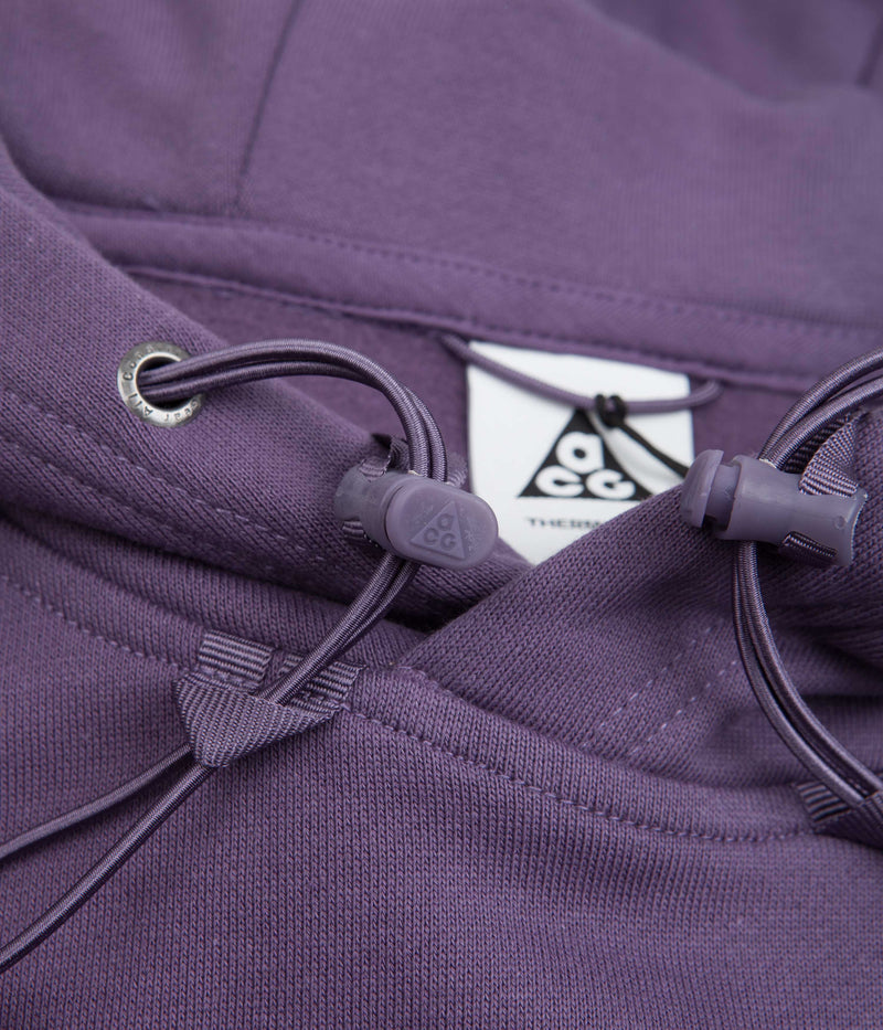 Nike ACG Therma-FIT Fleece Hoodie in Canyon Purple and Amethyst Wave / Summit White