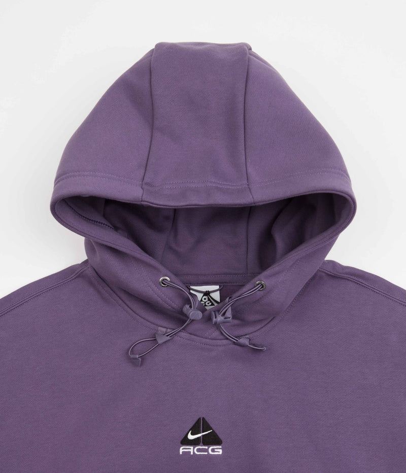 Nike ACG Therma-FIT Fleece Hoodie in Canyon Purple and Amethyst Wave / Summit White