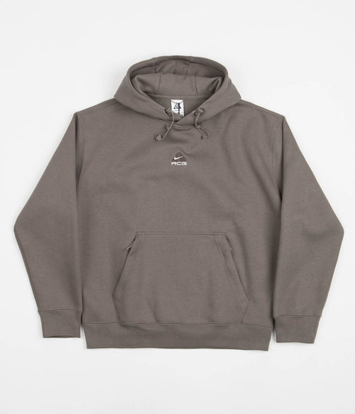 Nike ACG Therma-FIT Fleece Hoodie in Olive Grey and Ironstone