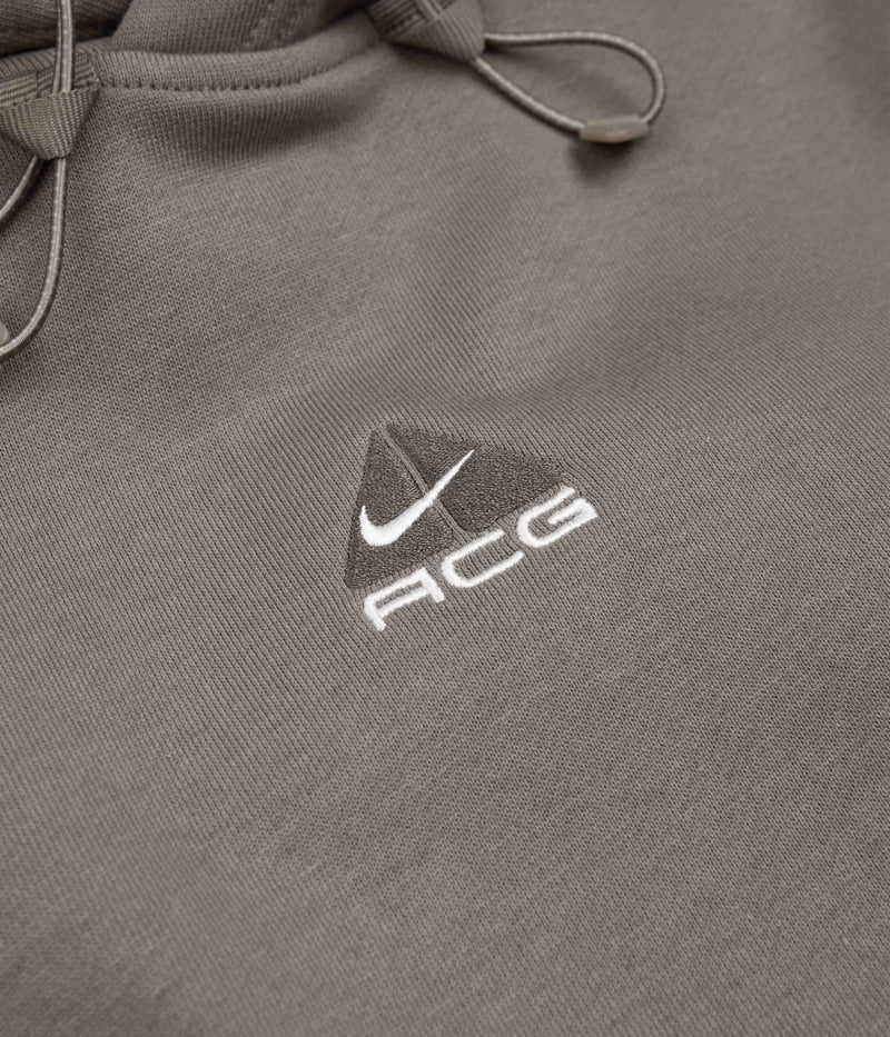 Nike ACG Therma-FIT Fleece Hoodie in Olive Grey and Ironstone