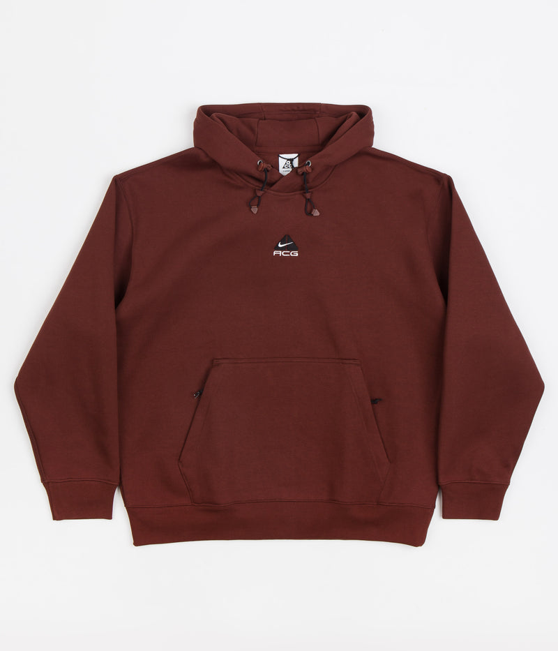 Nike ACG Therma-FIT Fleece Hoodie in Oxen Brown and Black / Oxen Brown