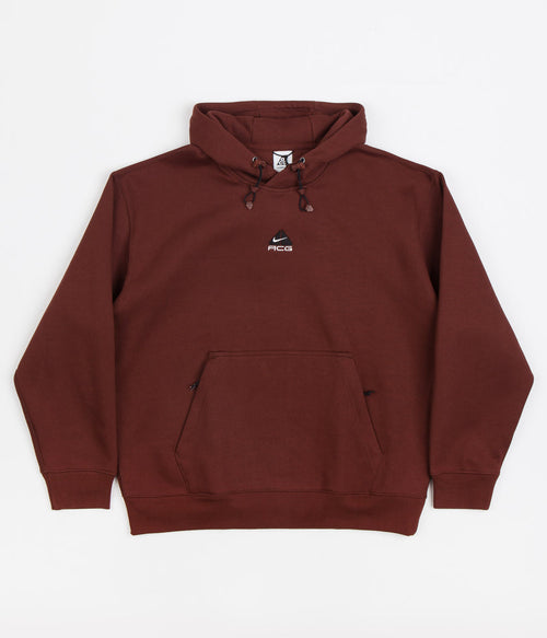 Nike ACG Therma-FIT Fleece Hoodie in Oxen Brown and Black / Oxen Brown