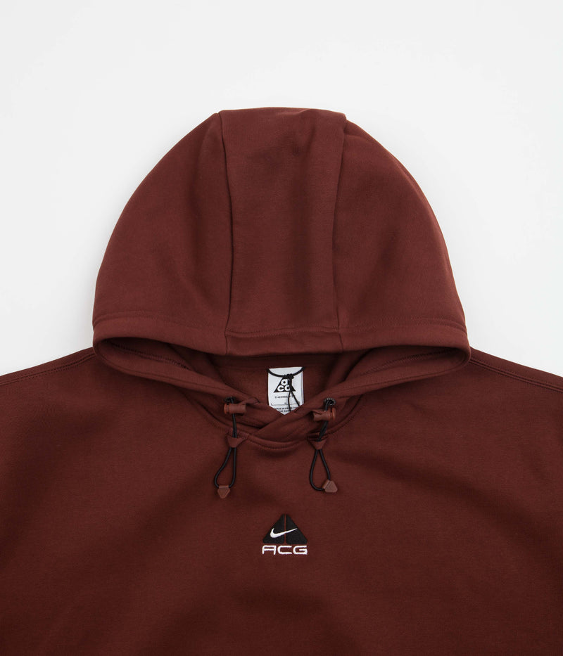 Nike ACG Therma-FIT Fleece Hoodie in Oxen Brown and Black / Oxen Brown