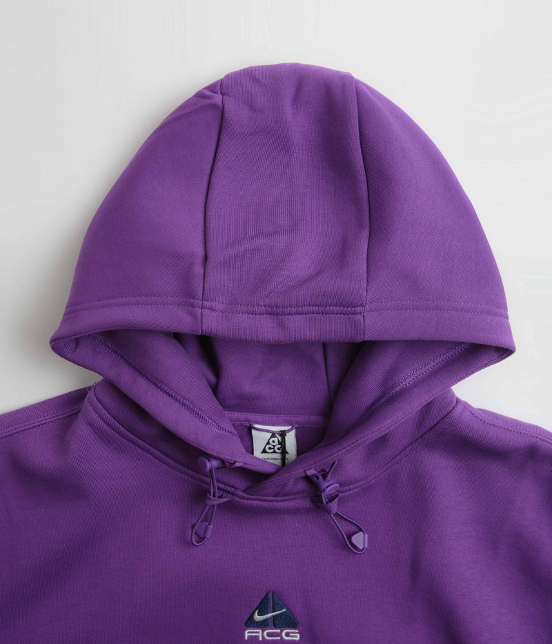 Nike ACG Therma-FIT Fleece Hoodie in Purple Cosmos and Summit White